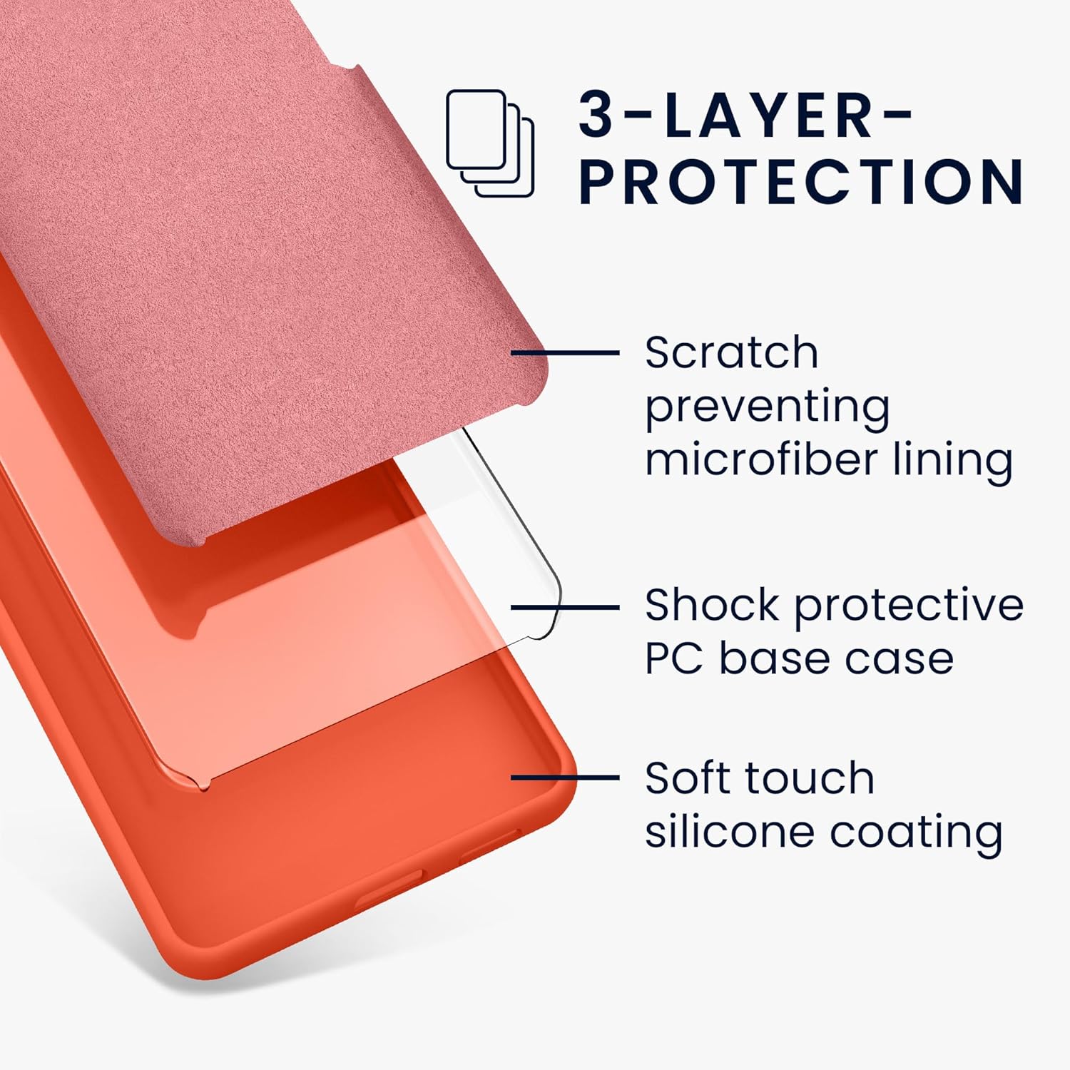 KW iPhone 15 Pro Max Θήκη Σιλικόνης Rubberized TPU - Luminous Coral