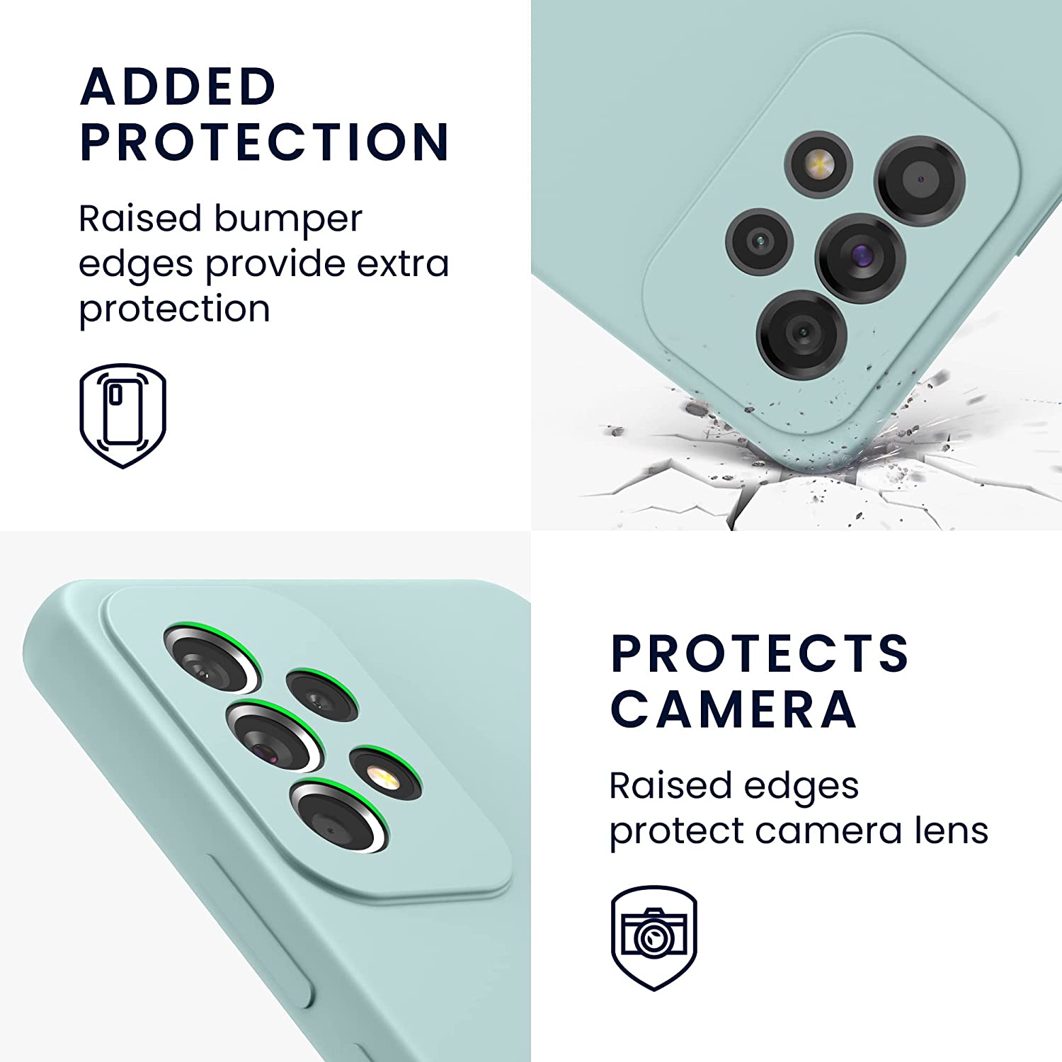 KW Samsung Galaxy A53 5G Θήκη Σιλικόνης Rubber TPU - Frosty Mint - 57835.200