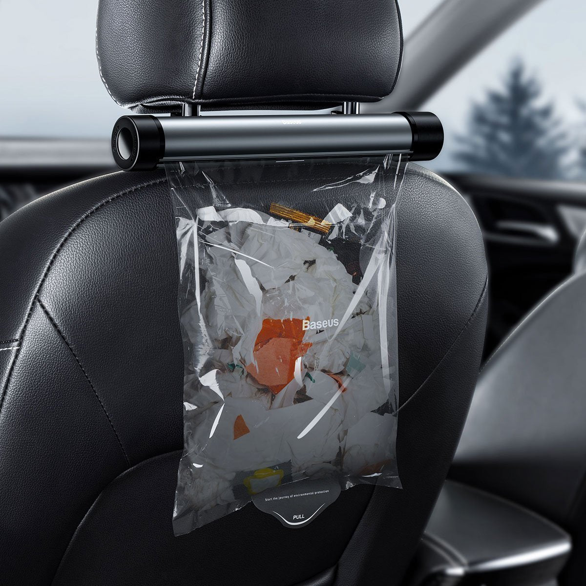 Baseus Clean Garbage Bag for Back Seat - Ρολό με Σακούλες Απορριμάτων για τα Πίσω Καθίσματα του Αυτοκινήτου - Black - CRLJD - C01