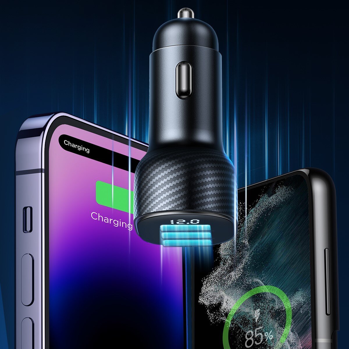 Joyroom Φορτιστής Αυτοκινήτου με 3 Θύρες USB 3.4A - Black - JR - CCD03