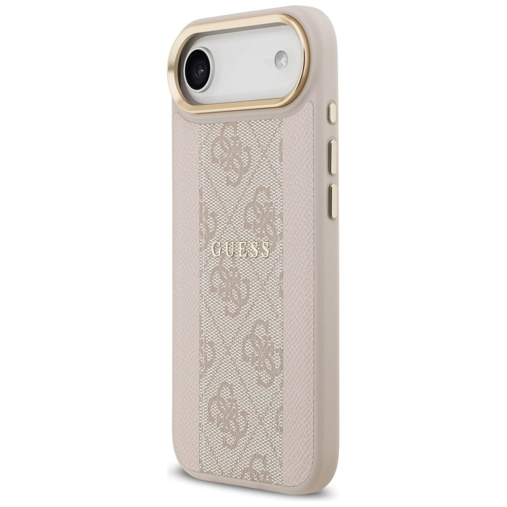 Guess iPhone Air - 4G Stripe MagSafe - Θήκη με Επένδυση Συνθετικού Δέρματος - Pink - GUHMP17MPG4SEMCP