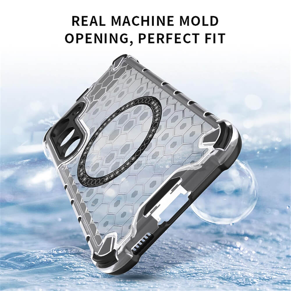 Techsuit Samsung Galaxy A56 5G Honeycomb Shield MagSafe Σκληρή Θήκη με Πλαίσιο Σιλικόνης - White