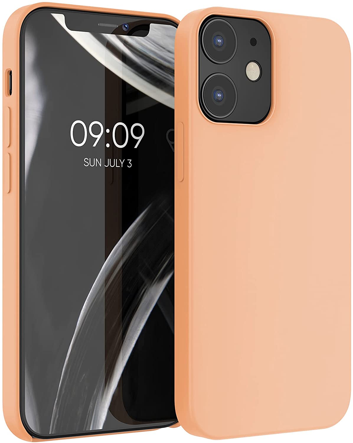KW iPhone 12 / iPhone 12 Pro Θήκη Σιλικόνης Rubber TPU - Peach - 52641.138