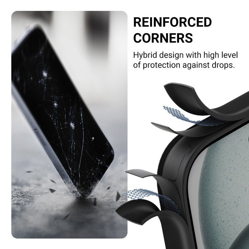 Crong iPhone 15 Pro Hybrid Frost Mag - Σκληρή Θήκη με Πλαίσιο Σιλικόνης και MagSafe - Navy Blue