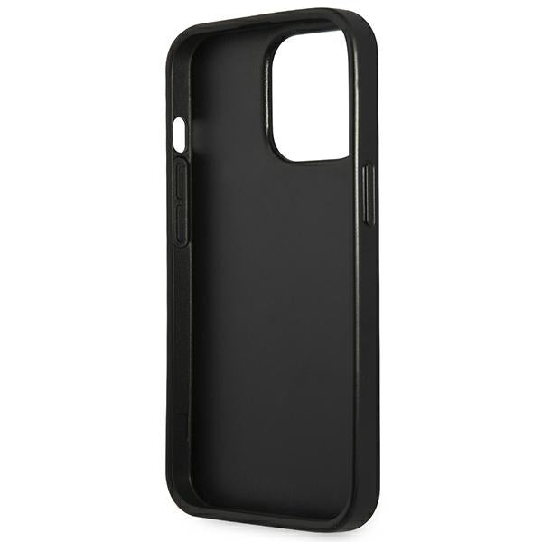 Guess iPhone 14 Pro Max Saffiano Σκληρή Θήκη με Πλαίσιο Σιλικόνης - Black - GUHCP14XPSATLK