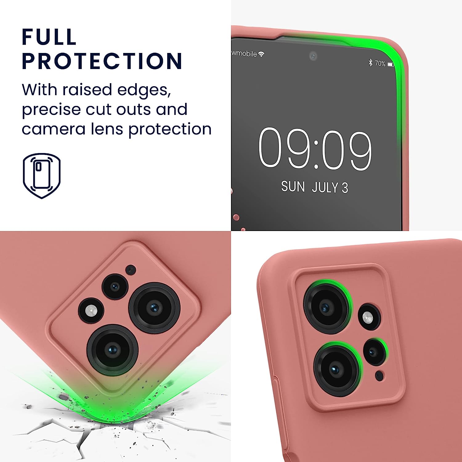 KW Xiaomi Redmi Note 12 4G Θήκη Σιλικόνης Rubberized TPU - Winter Rose - 61180.193