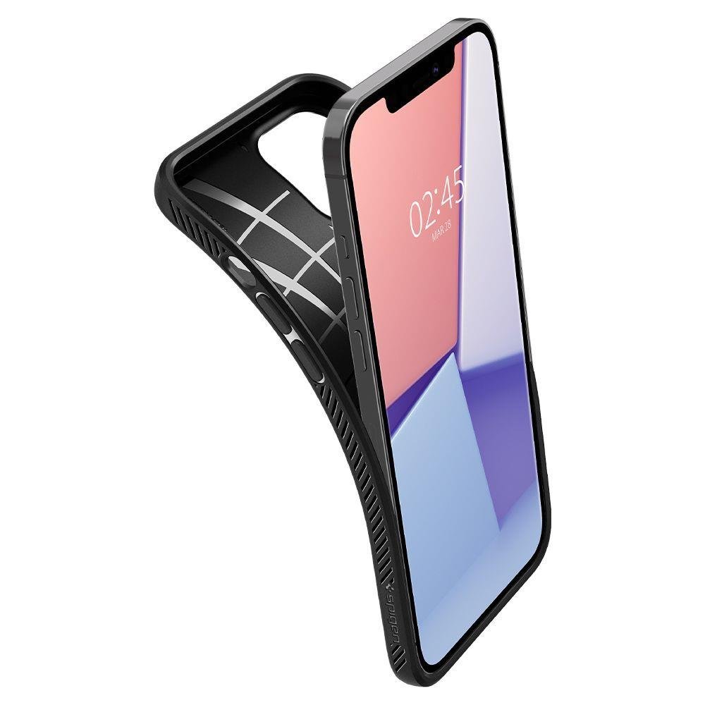 Spigen iPhone 12 / iPhone 12 Pro Liquid Air Θήκη Σιλικόνης - Matte Black