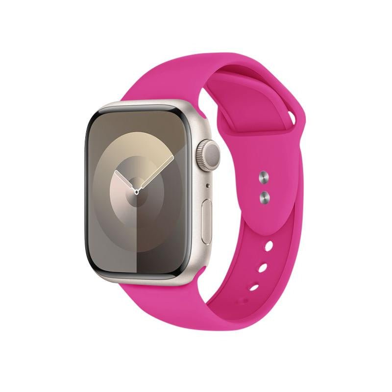Crong Λουράκι Apple Watch 2/3/4/5/6/7/8/9/10/11 - SE (1/2/3) - 38/40/41/42mm Σιλικόνης - Liquid Strap - Pink
