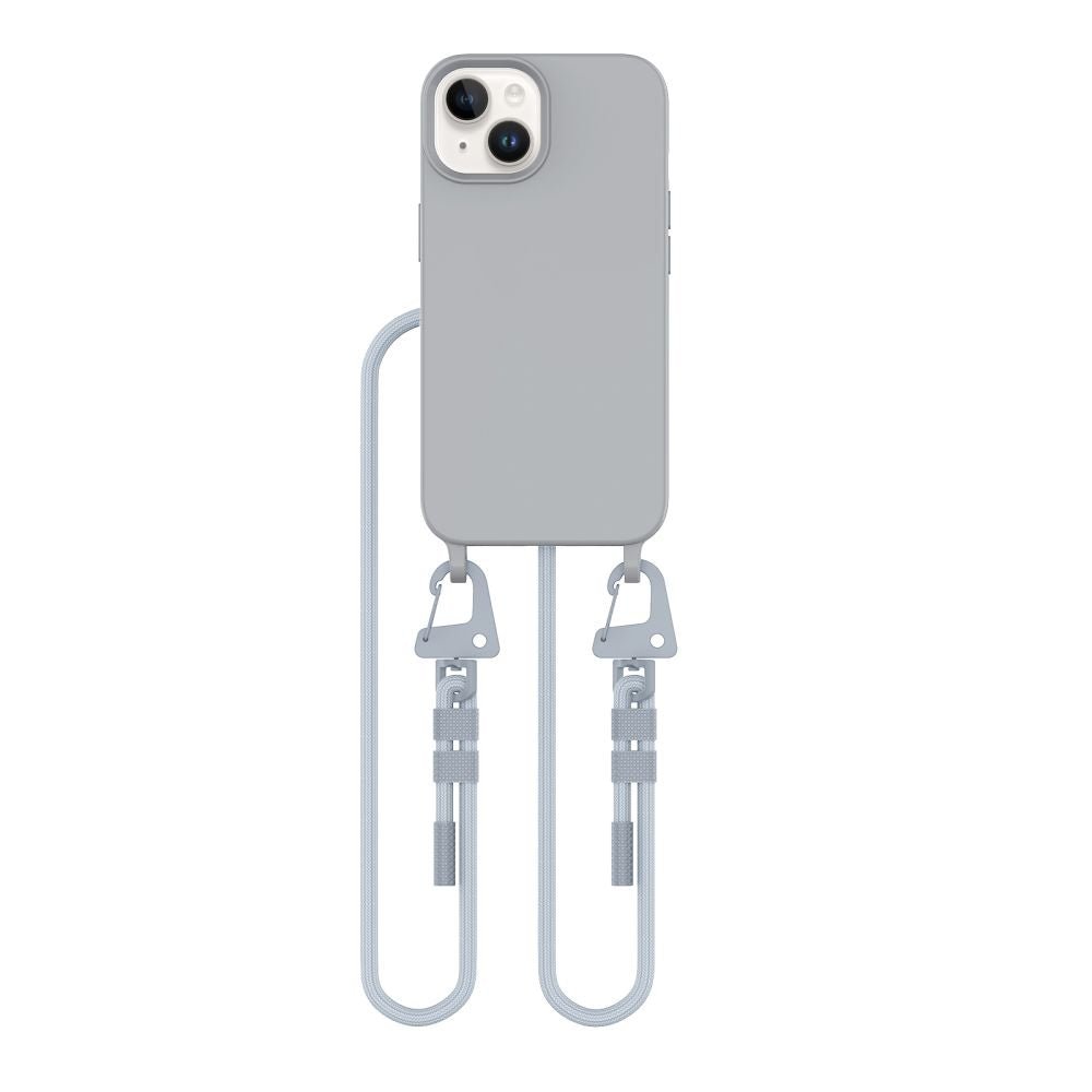 Tech - Protect iPhone 13 MagNecklace - MagSafe Θήκη Σιλικόνης TPU με Pυθμιζόμενο Αποσπώμενο Κορδόνι - Crayon Grey