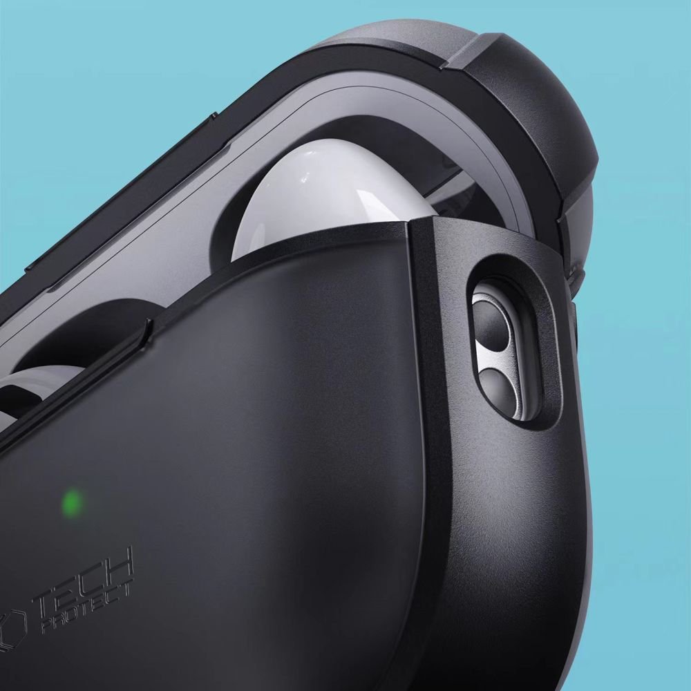 Tech - Protect AirPods Pro 1 / 2 - Θήκη από Σκληρό Πλαστικό και Σιλικόνη - MagMat - Black