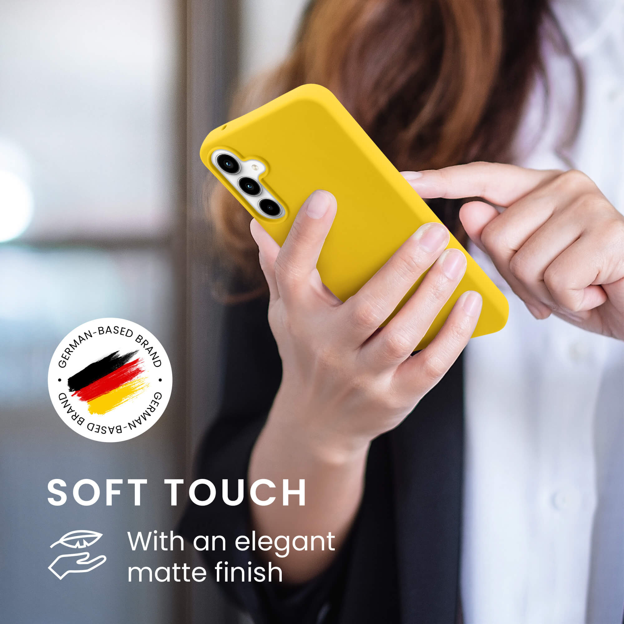 KW Samsung Galaxy A55 5G Λεπτή Θήκη Σιλικόνης TPU - Bright Yellow