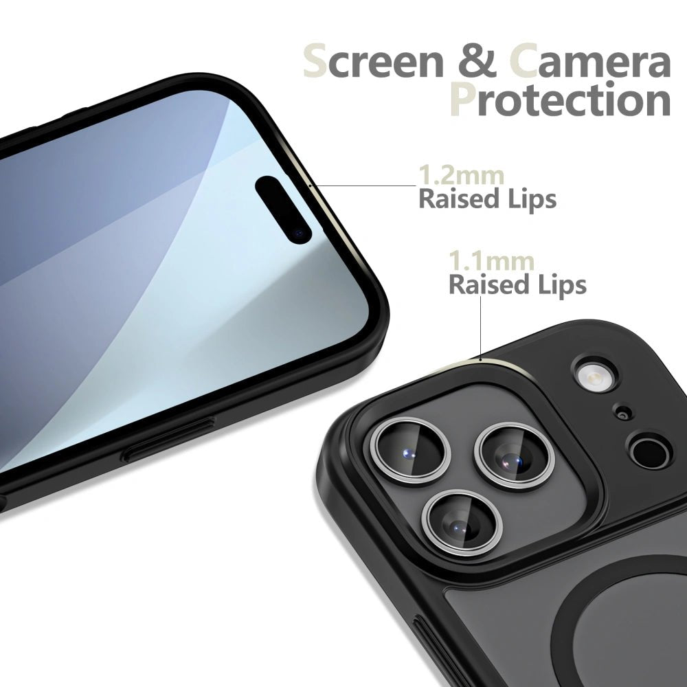 Tech - Protect iPhone 17 Pro Max MagMat - Σκληρή Θήκη με Πλαίσιο Σιλικόνης και MagSafe - Matte Black / Ημιδιάφανη