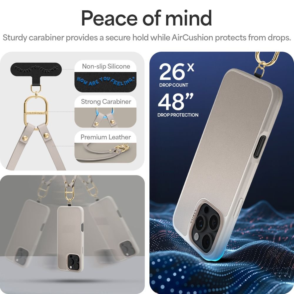 Spigen Cyrill iPhone 16 Pro Max Classic Charm Mag Σκληρή Θήκη MagSafe με Πλαίσιο Σιλικόνης και Λουράκι - Cream