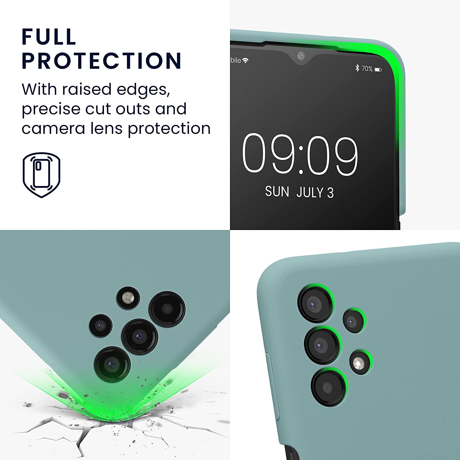 KW Samsung Galaxy A13 4G Θήκη Σιλικόνης Rubberized TPU - Arctic Night - 57832.207
