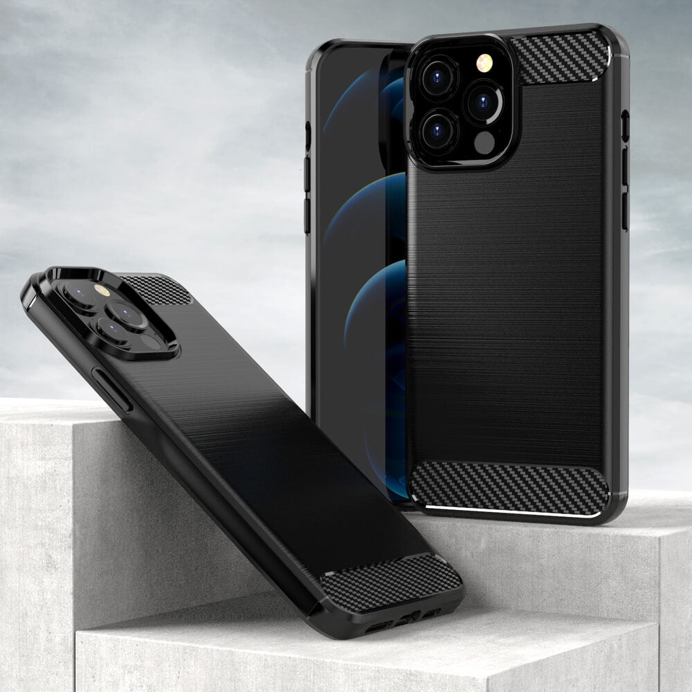 Nillkin iPhone 13 Pro Max Synthetic Fiber Carbon Θήκη Σιλικόνης TPU - Black