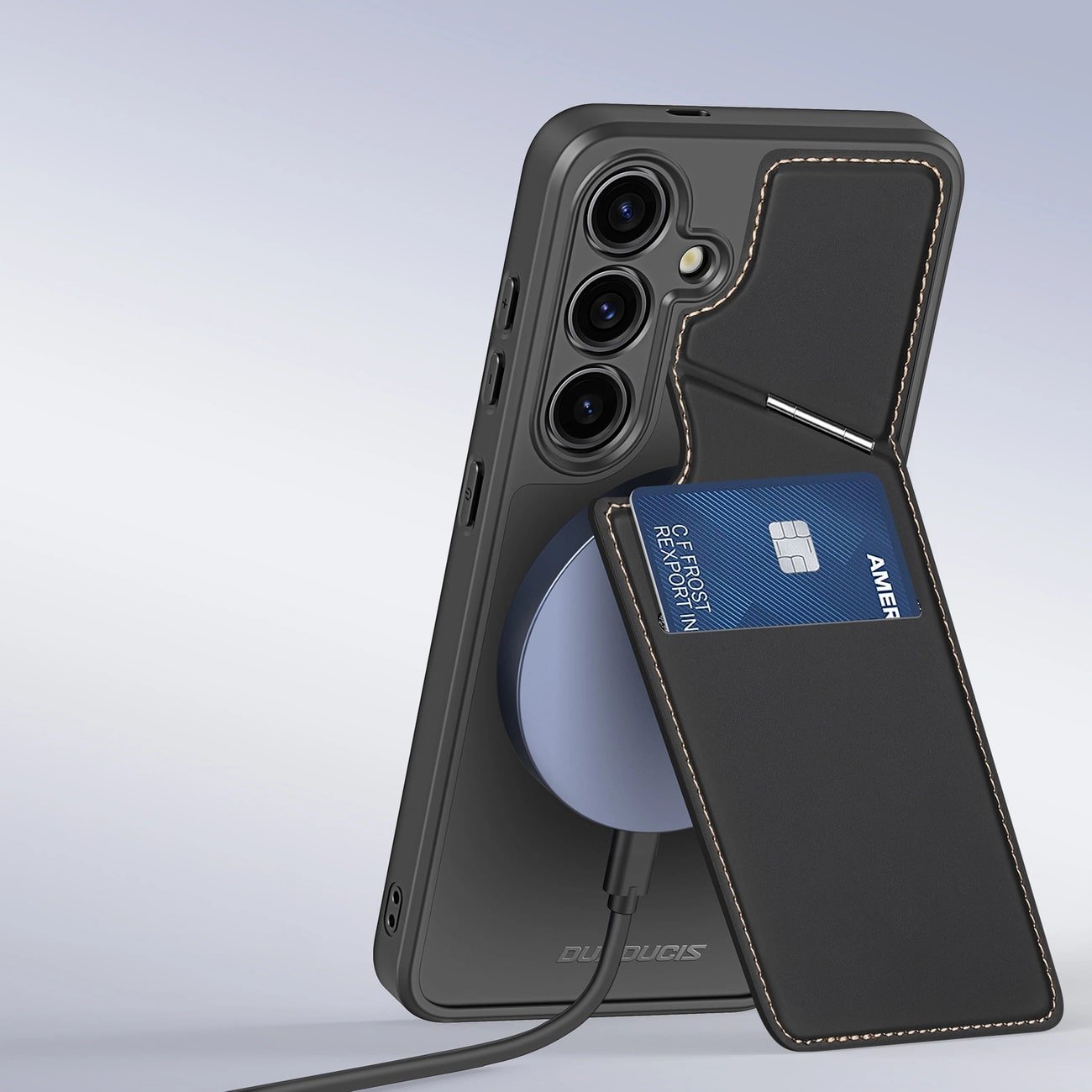 Dux Ducis Samsung Galaxy S24 Rafi II Mag Anti - RFID Θήκη με Υποδοχή για Κάρτες / Stand και MagSafe - Black
