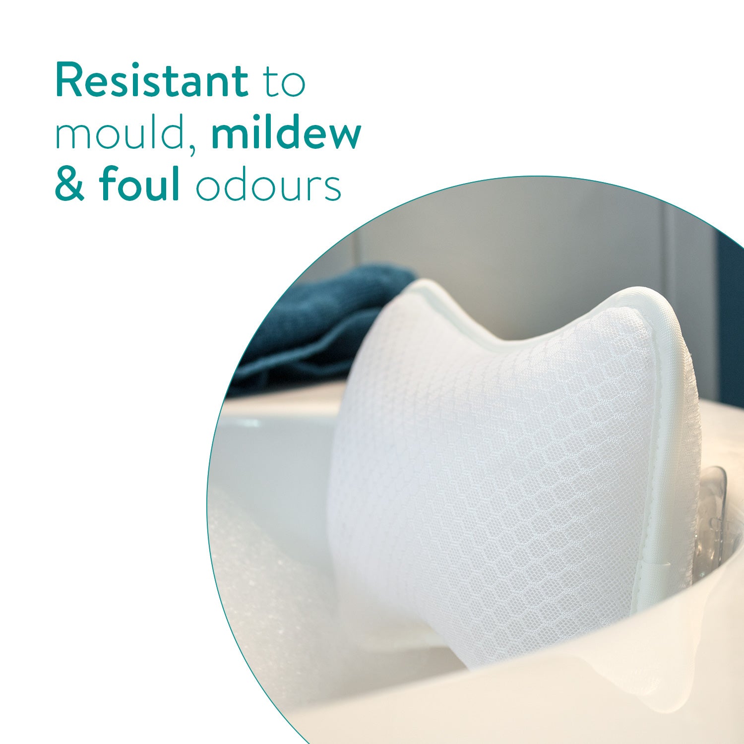 Navaris Αντιολισθητικό Μαξιλάρι Μπάνιου - White - 47494.02