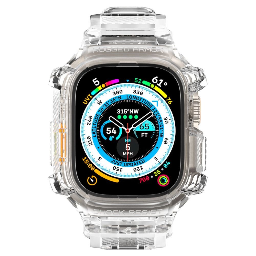 Spigen Λουράκι Apple Watch Ultra (1/2/3) - 49mm Rugged Armor Pro - Διάφανο