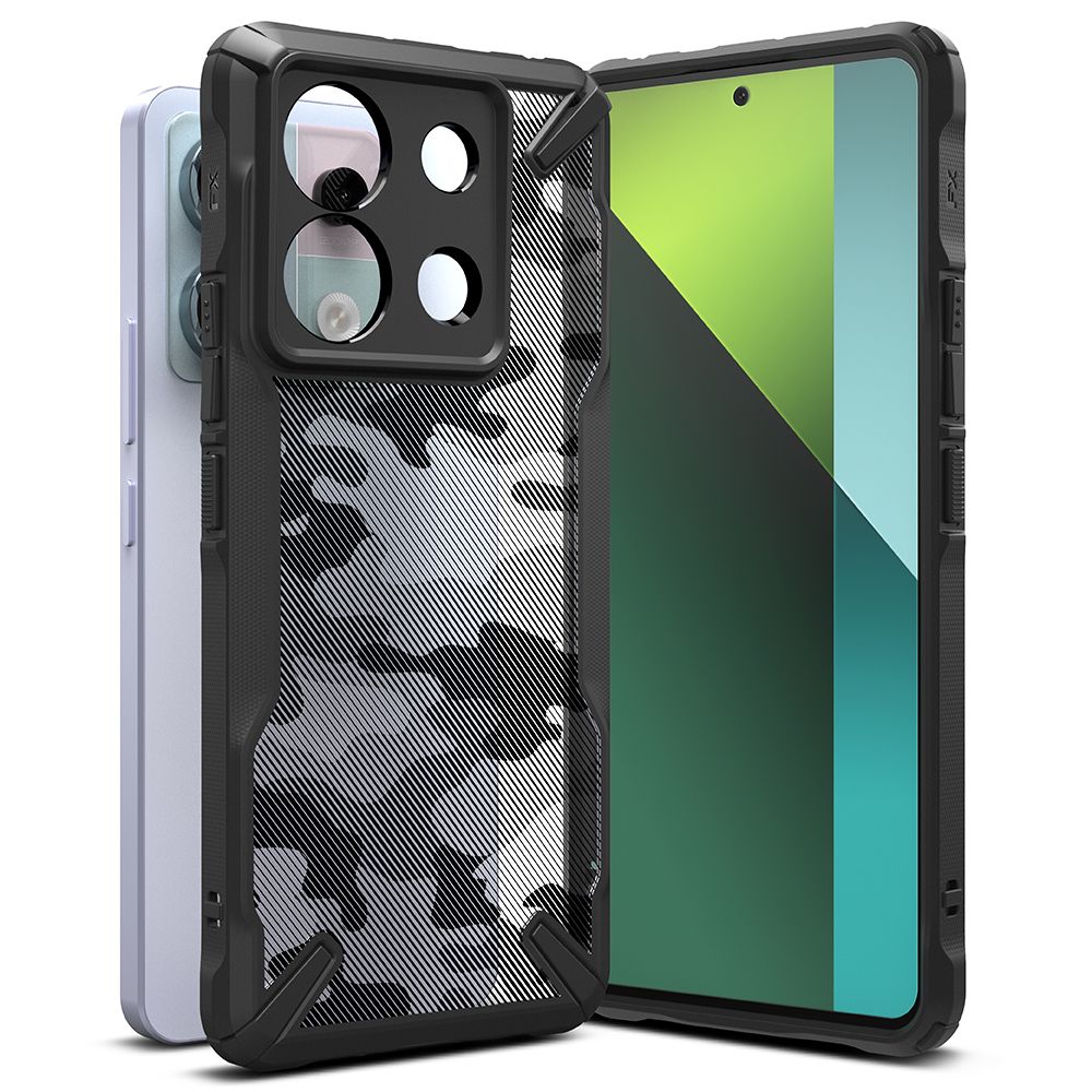 Ringke Xiaomi Redmi Note 13 Pro 5G / Poco X6 5G Fusion X Σκληρή Θήκη με Πλαίσιο Σιλικόνης - Camo Black