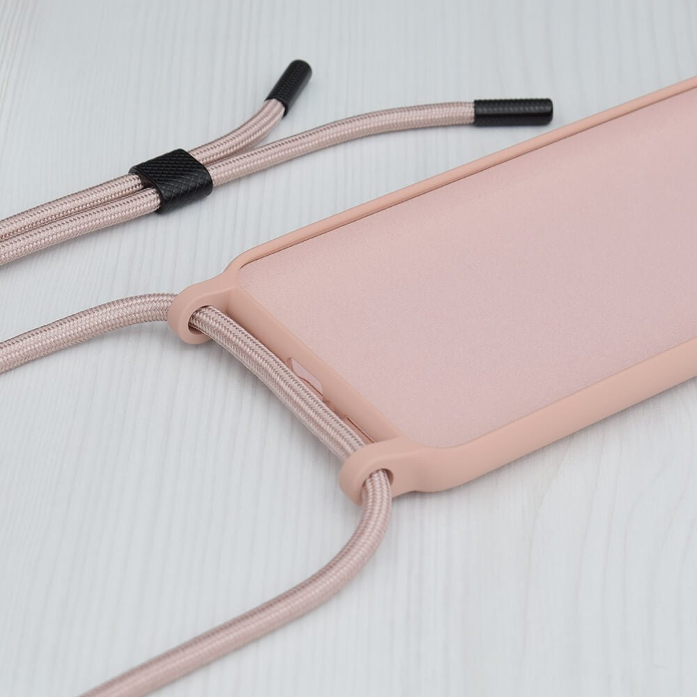 Techsuit Xiaomi Redmi Note 12 Pro / Poco X5 Pro 5G Crossbody Lanyard Θήκη Σιλικόνης TPU με Λουράκι - Pink