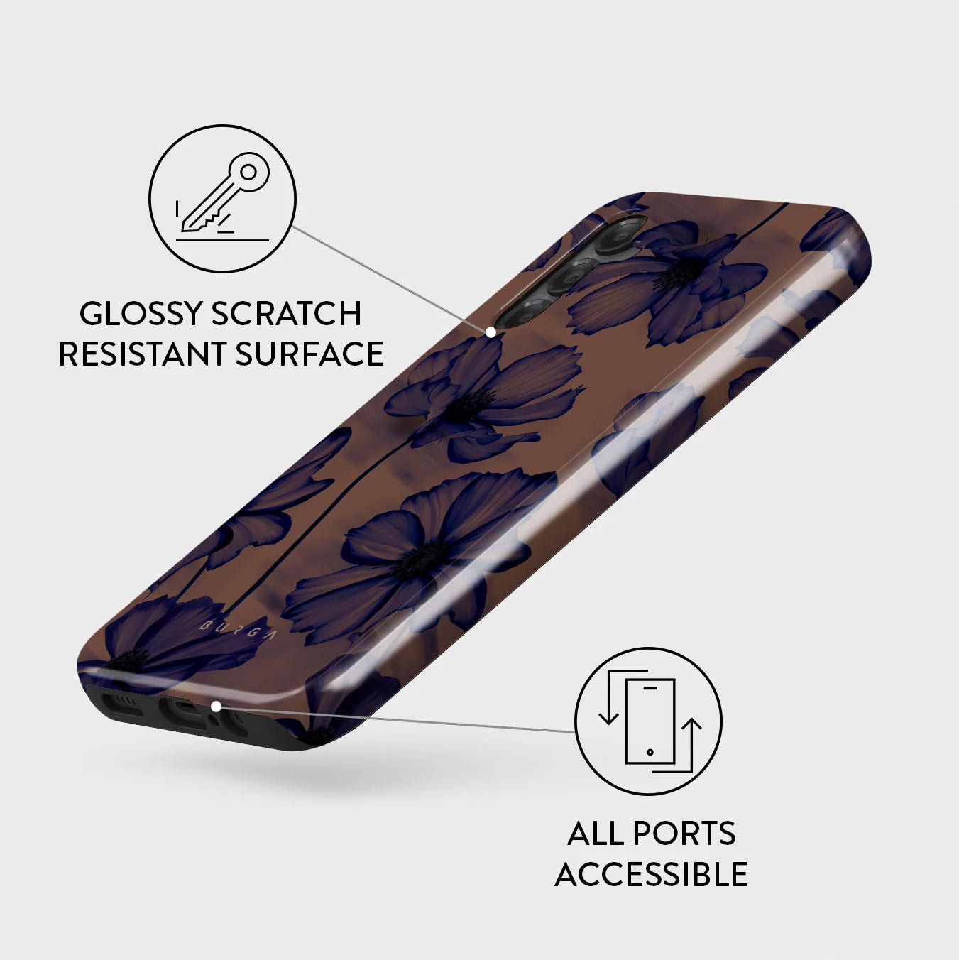 Burga Samsung Galaxy A15 4G / A15 5G Fashion Tough Σκληρή Θήκη - Velvet Night