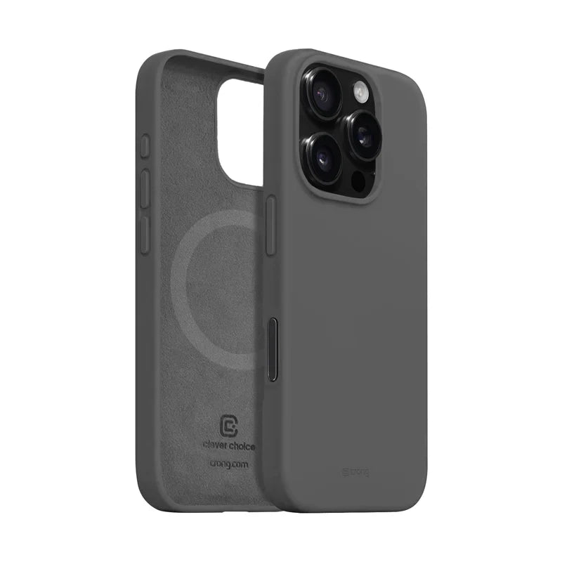 Crong iPhone 16 Pro Color Cover Magnetic - Θήκη Σιλικόνης με MagSafe - Titanium