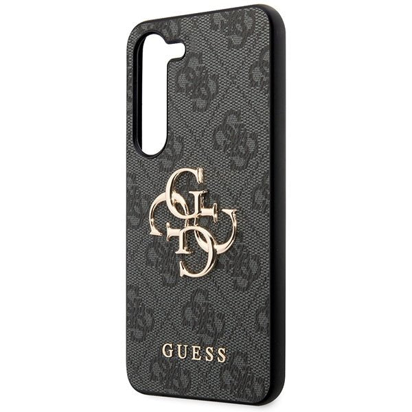 Guess Samsung Galaxy A55 5G - 4G Big Metal Logo - Θήκη με Επένδυση Συνθετικού Δέρματος - Black - GUHCSA554GMGGR