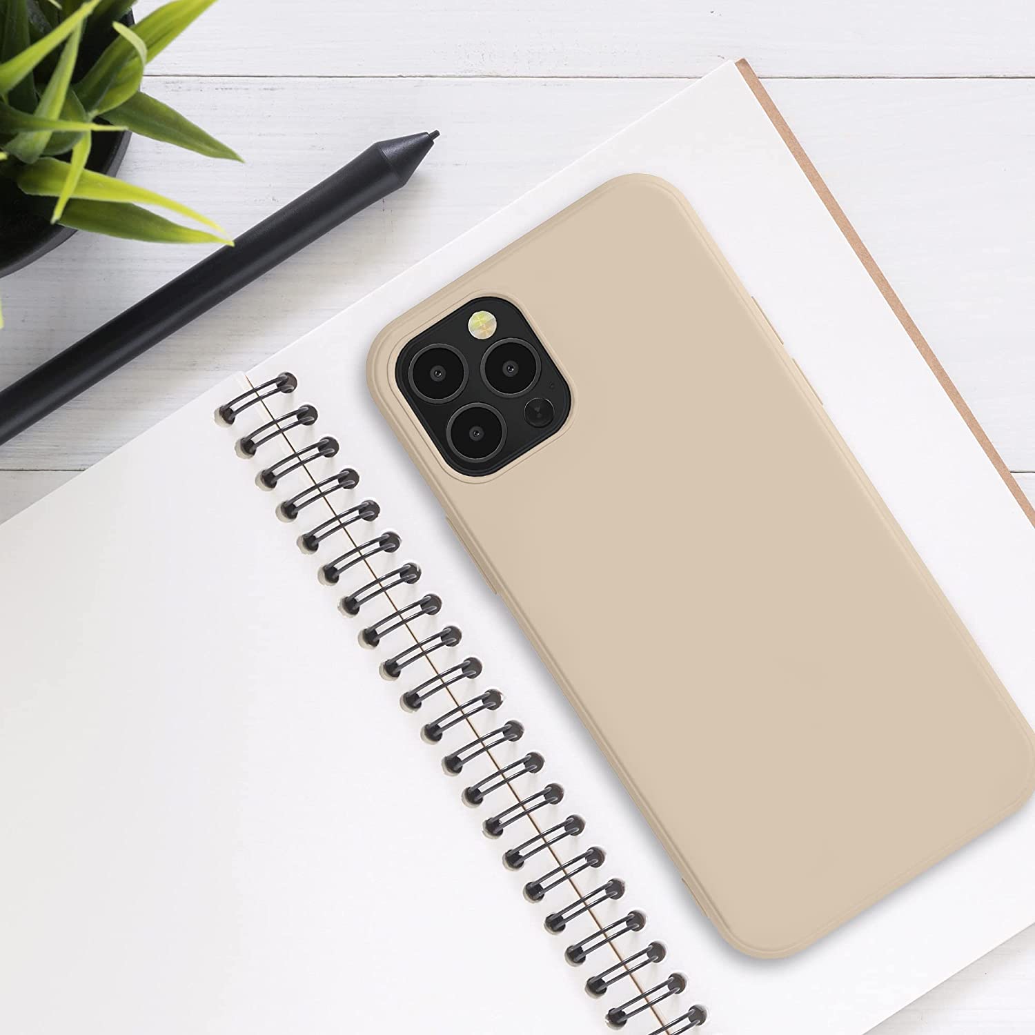 KW iPhone 12 / iPhone 12 Pro Θήκη Σιλικόνης Rubberized TPU - Mother of Pearl - 53844.154