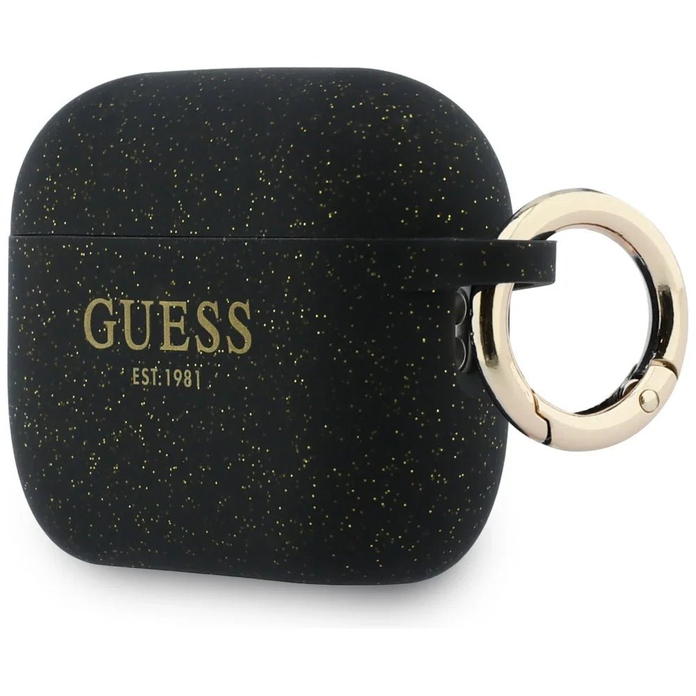 Guess AirPods Pro 3 - Θήκη Σιλικόνης - Silicone Glitter Ring - Black