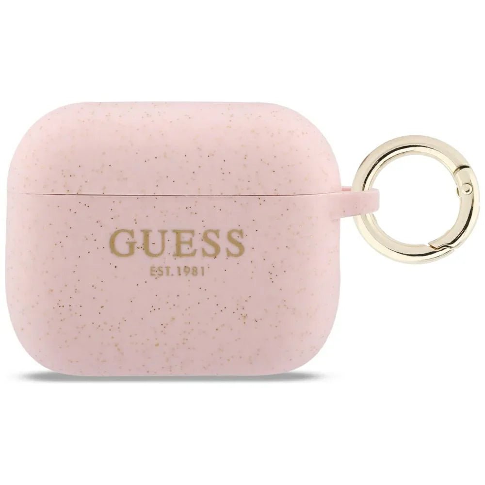 Guess AirPods Pro 3 - Θήκη Σιλικόνης - Silicone Glitter Ring - Pink