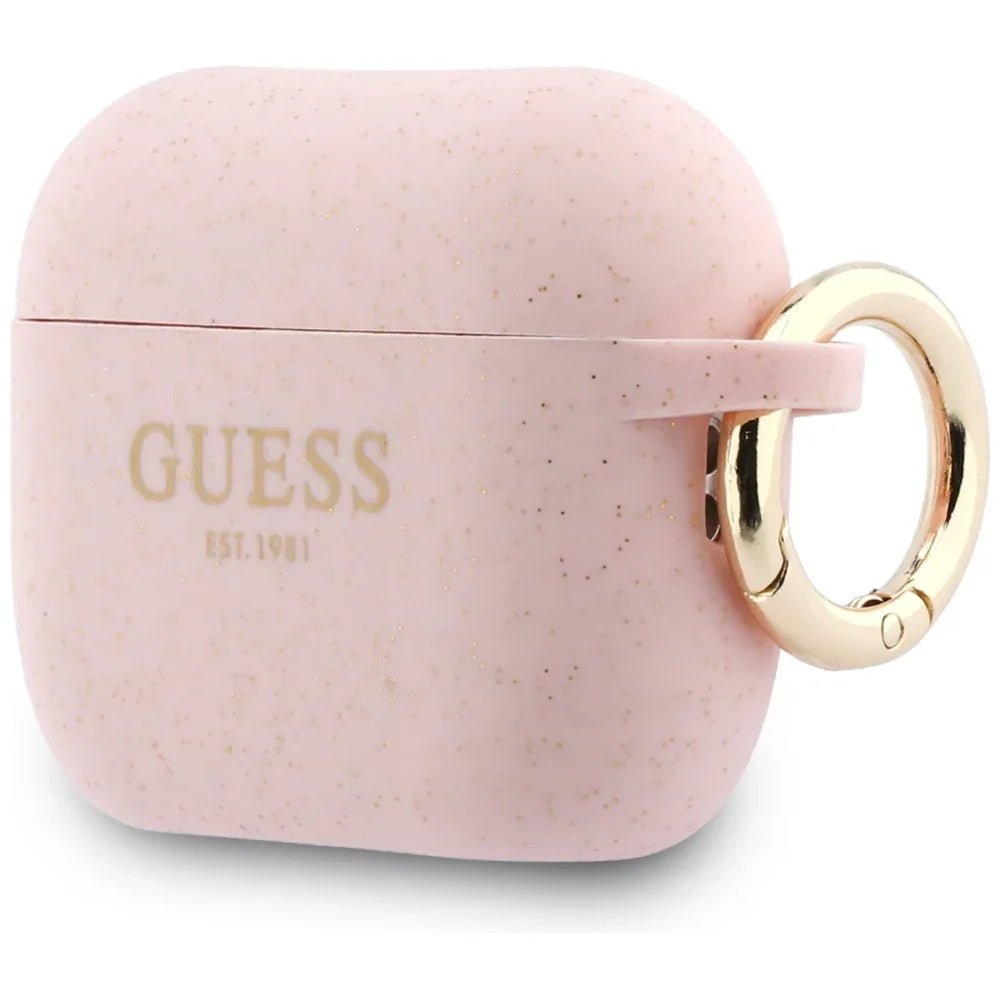 Guess AirPods Pro 3 - Θήκη Σιλικόνης - Silicone Glitter Ring - Pink