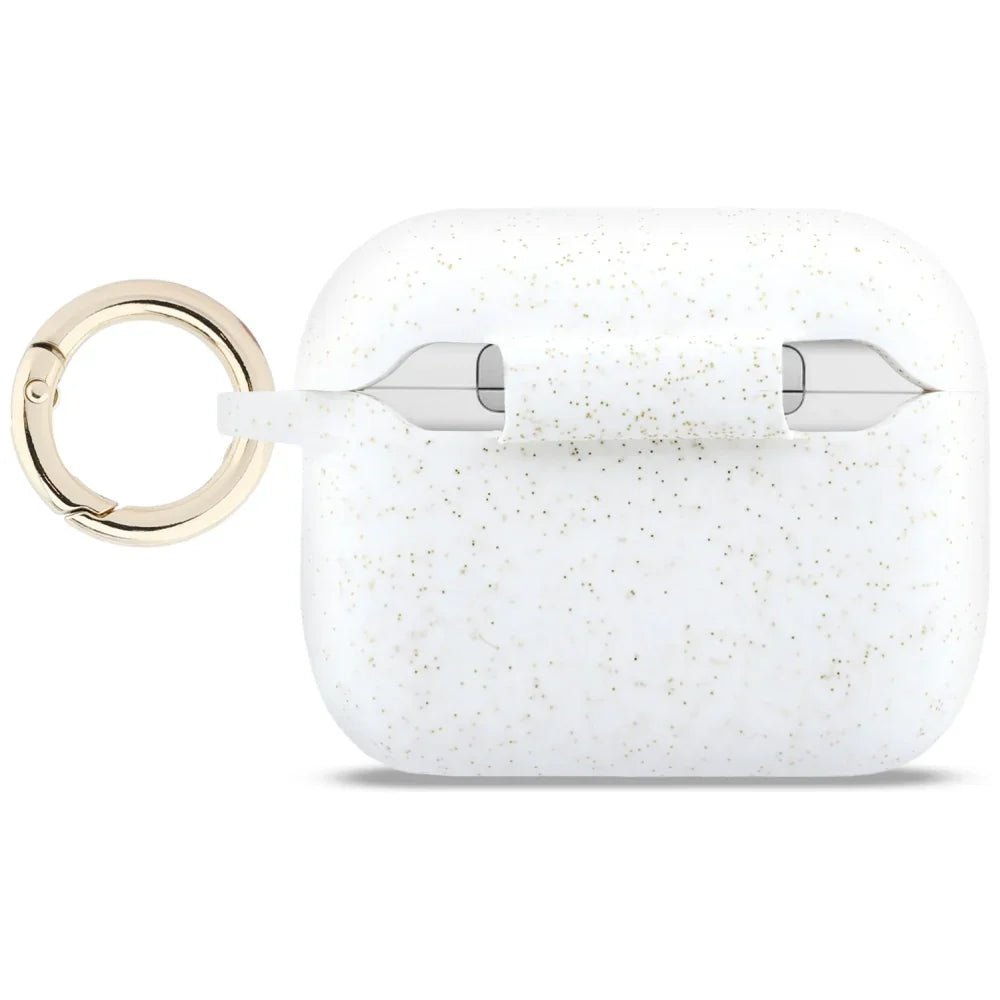 Guess AirPods Pro 3 - Θήκη Σιλικόνης - Silicone Glitter Ring - White