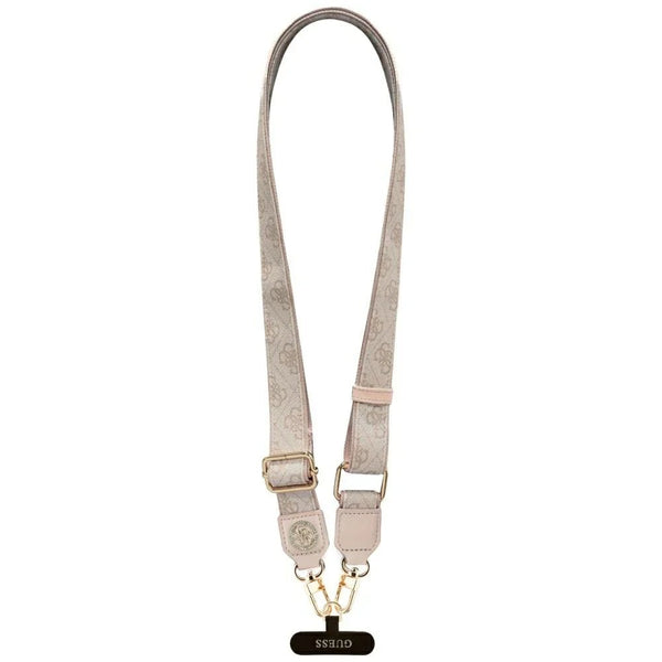 Guess CBDY 4G Tether Patch Strass Metal Logo - Universal Λουράκι για Θήκη Κινητού - Pink