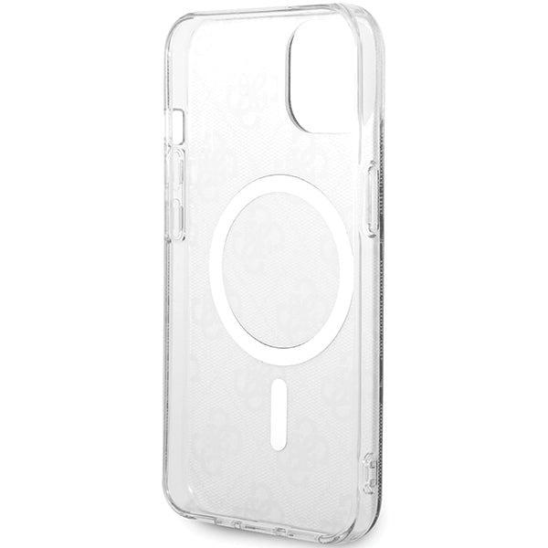 Guess iPhone 15 Plus / 14 Plus Σκληρή Θήκη με Πλαίσιο Σιλικόνης και MagSafe - IML 4G MagSafe - Black