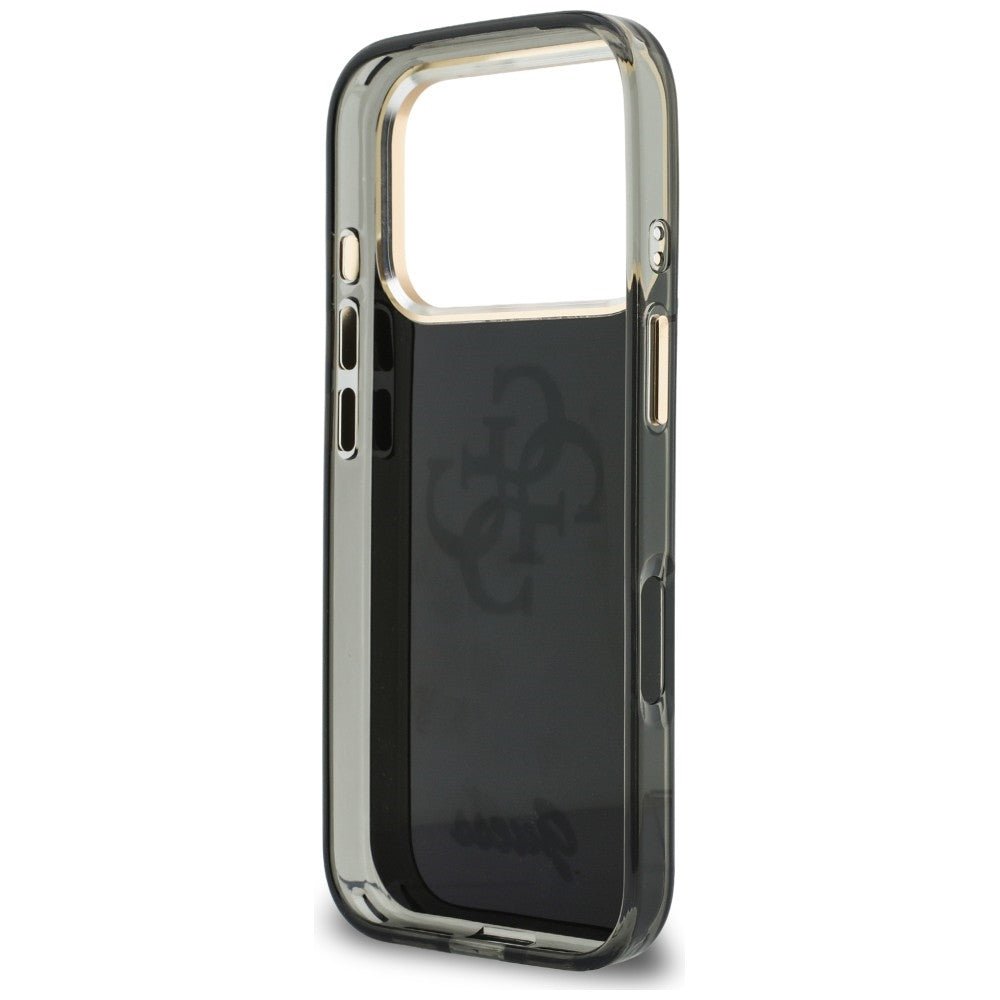 Guess iPhone 17 Pro / iPhone 18 Pro - Σκληρή Θήκη με Πλαίσιο Σιλικόνης - IML 4G Script Metal - Black