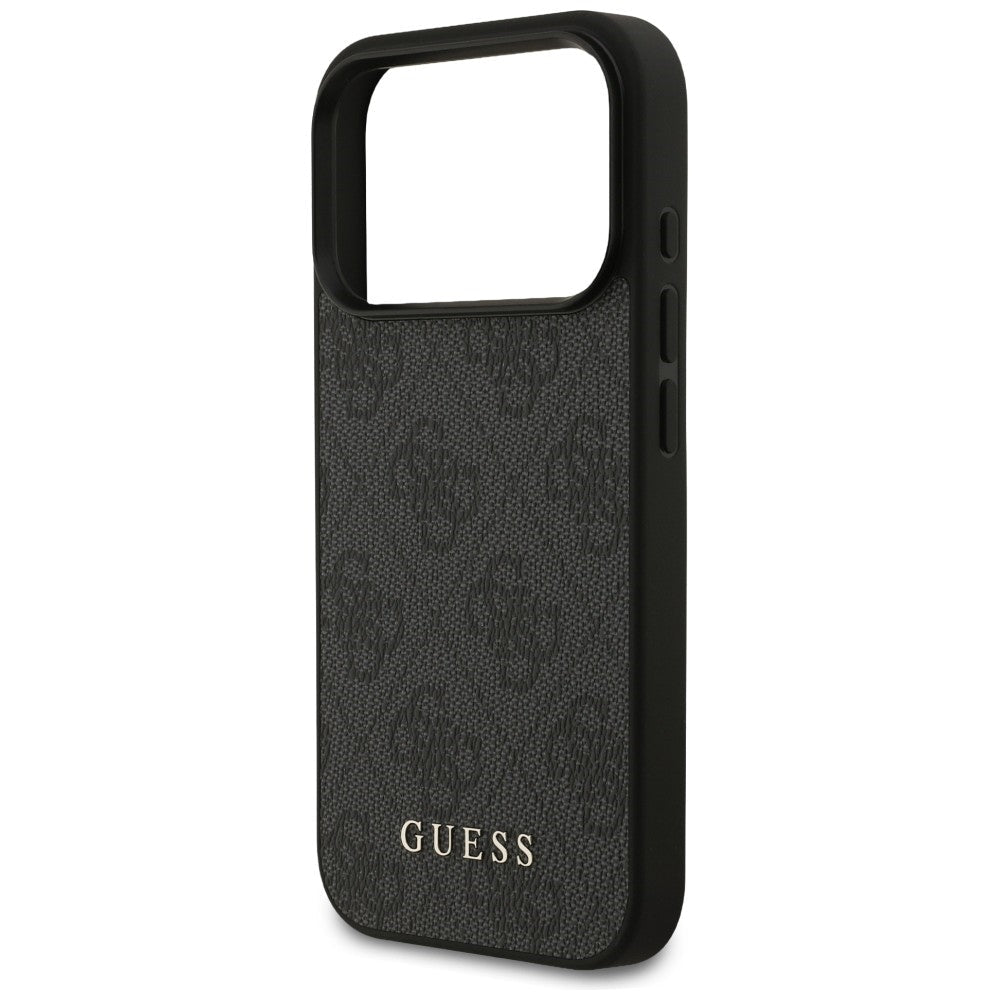 Guess iPhone 17 Pro / iPhone 18 Pro - Σκληρή Θήκη με Πλαίσιο Σιλικόνης και Επένδυση Συνθετικού Δέρματος - 4G Classic - Black