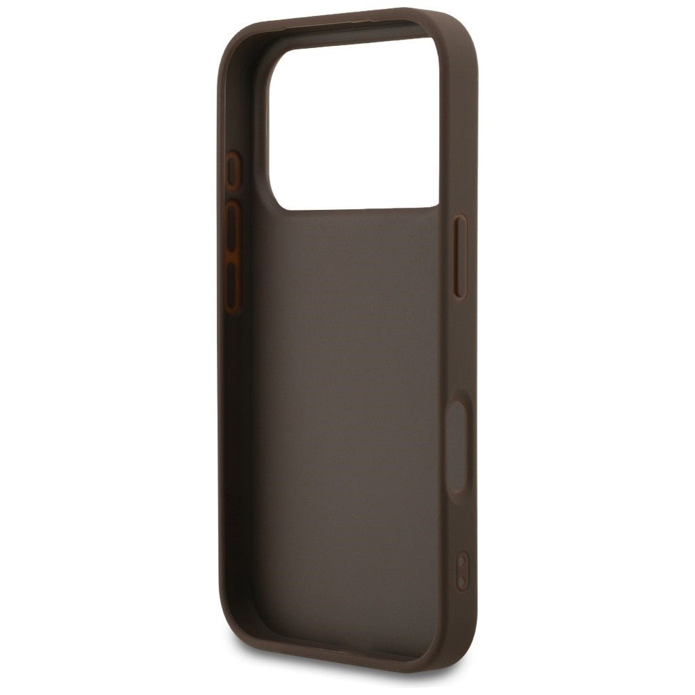 Guess iPhone 17 Pro / iPhone 18 Pro - Σκληρή Θήκη με Πλαίσιο Σιλικόνης και Επένδυση Συνθετικού Δέρματος - 4G Classic - Brown