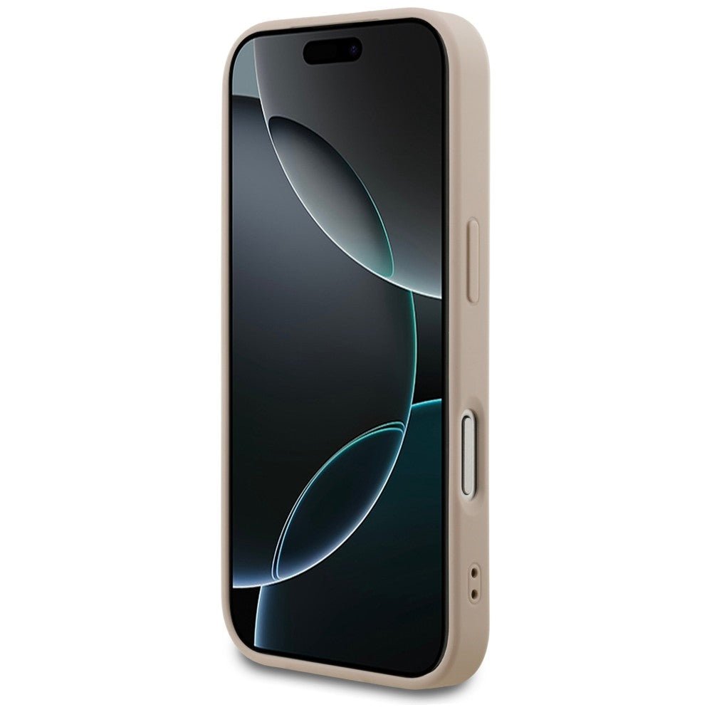 Guess iPhone 17 Pro / iPhone 18 Pro - Σκληρή Θήκη με Πλαίσιο Σιλικόνης και Επένδυση Συνθετικού Δέρματος - 4G Classic - Pink