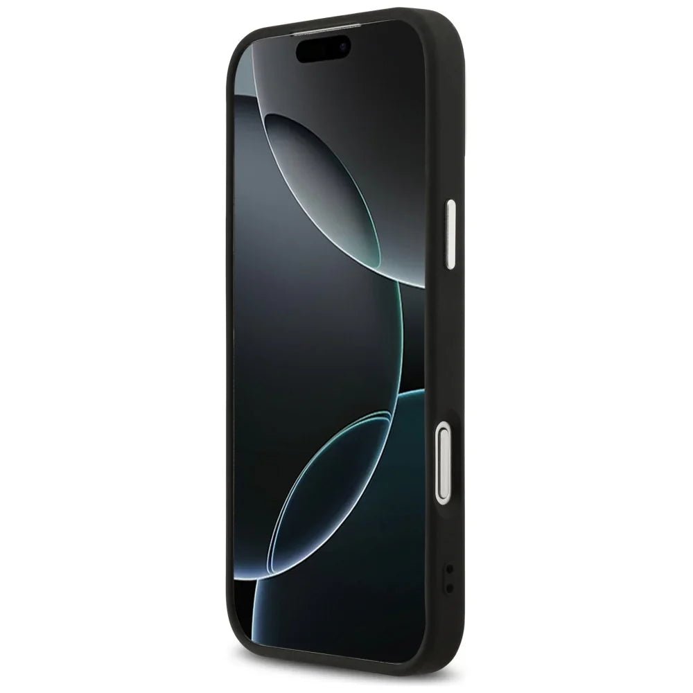 Guess iPhone 17 Pro Max - Classic Logo MagSafe - Σκληρή Θήκη με Επένδυση Οικολογικού Δέρματος - Black