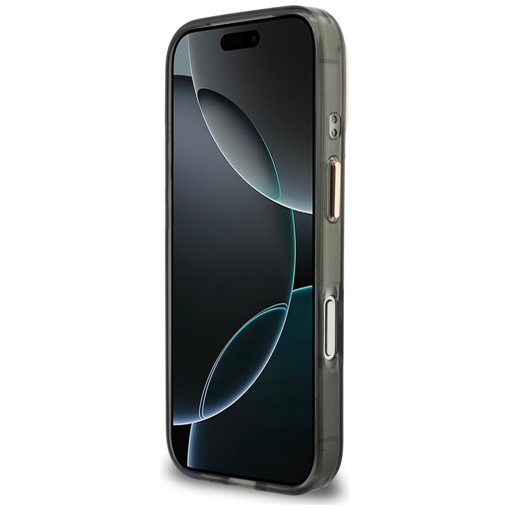 Guess iPhone 17 Pro Max / iPhone 18 Pro Max - Σκληρή Θήκη με Πλαίσιο Σιλικόνης - IML 4G Script Metal - Black