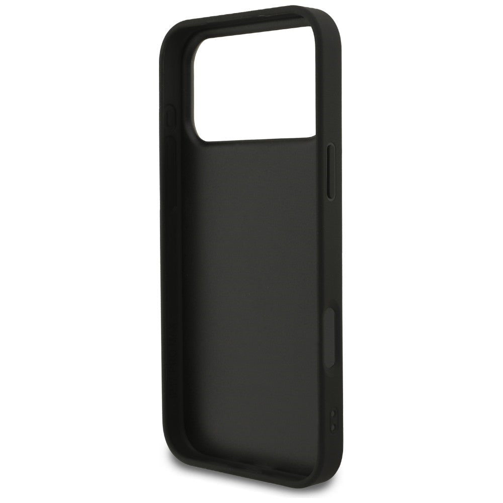 Guess iPhone 17 Pro Max / iPhone 18 Pro Max - Σκληρή Θήκη με Πλαίσιο Σιλικόνης και Επένδυση Συνθετικού Δέρματος - 4G Classic - Black