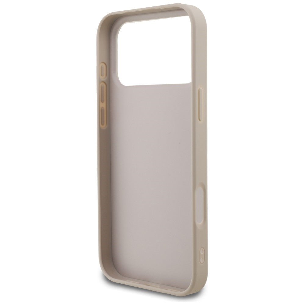 Guess iPhone 17 Pro Max / iPhone 18 Pro Max - Σκληρή Θήκη με Πλαίσιο Σιλικόνης και Επένδυση Συνθετικού Δέρματος - 4G Classic - Pink