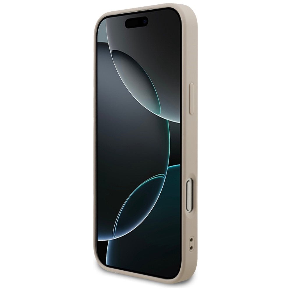 Guess iPhone 17 Pro Max / iPhone 18 Pro Max - Σκληρή Θήκη με Πλαίσιο Σιλικόνης και Επένδυση Συνθετικού Δέρματος - 4G Classic - Pink