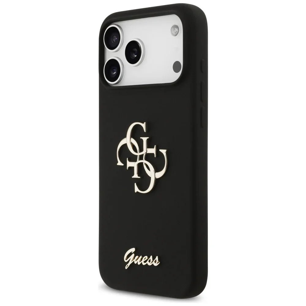 Guess iPhone 17 Pro Max - Silicone Big 4G Script - Σκληρή Θήκη Σιλικόνης - Black
