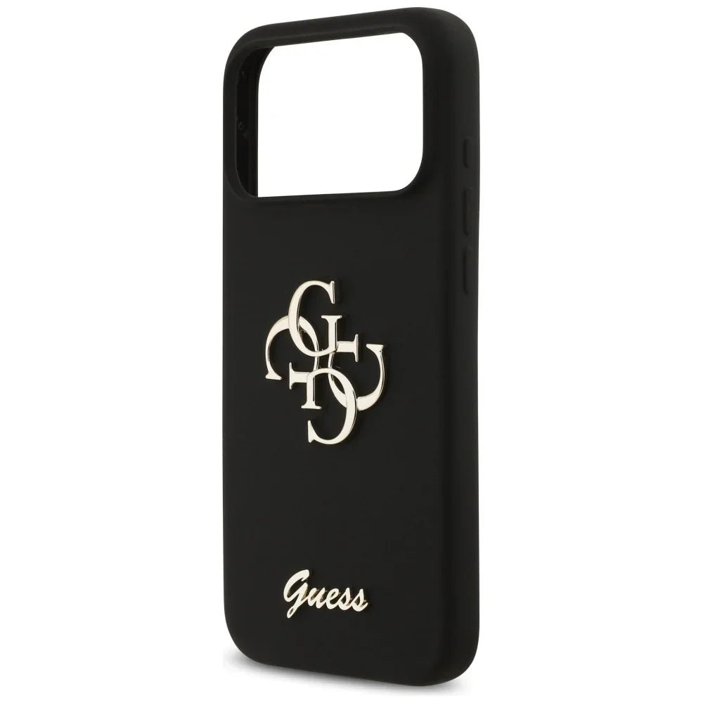 Guess iPhone 17 Pro Max - Silicone Big 4G Script - Σκληρή Θήκη Σιλικόνης - Black