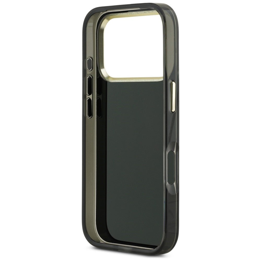 Guess iPhone 17 Pro Max - Σκληρή Θήκη με Πλαίσιο Σιλικόνης - IML 4G Script Metal - Black