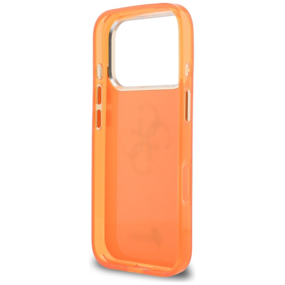 Guess iPhone 17 Pro Max - Σκληρή Θήκη με Πλαίσιο Σιλικόνης - IML 4G Script Metal - Orange