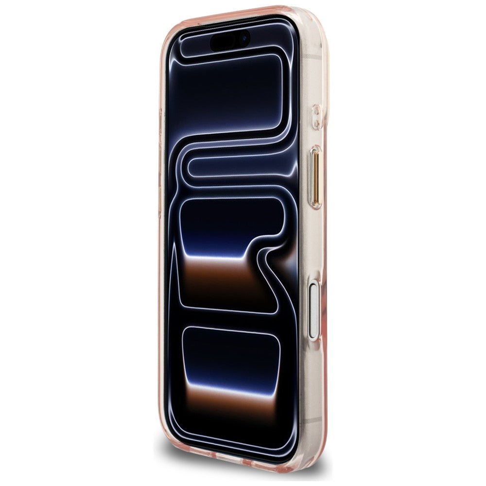 Guess iPhone 17 Pro Max - Σκληρή Θήκη με Πλαίσιο Σιλικόνης - IML Script Metal MagSafe - Pink