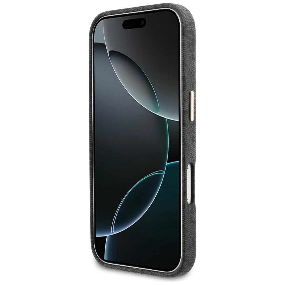 Guess iPhone 17 Pro Max - Σκληρή Θήκη με Πλαίσιο Σιλικόνης και MagSafe - 4G Script MagSafe - Black