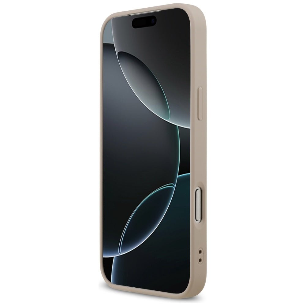 Guess iPhone 17 Pro Max - Θήκη με Επένδυση Συνθετικού Δέρματος - 4G Printed Stripes MagSafe - Pink
